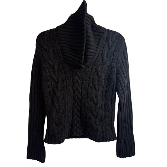 Old Navy Sweater Women Cowl Neck Pullover size Large Vintage Y2k 90s Wool Blend - Picture 2 of 6